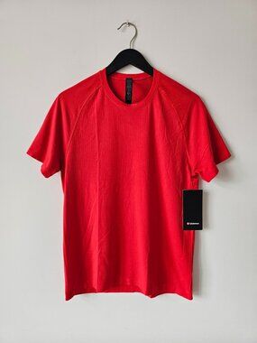NWT LULULEMON TUED/TUED True Red Metal Vent Tech SS Top Shirt Men's Large